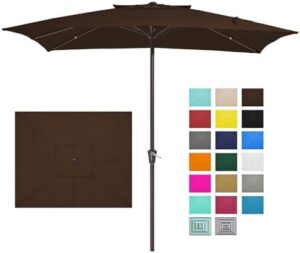 Here is the generated meta description:

"Maximize outdoor space with Jearey's 2-Tier patio umbrella featuring cranking mechanism, sturdy ribs and UV protection. Perfect for market stalls or backyard gatherings."