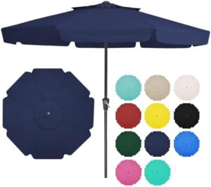 Here is the generated SEO meta description:

"Stay shaded and stylish outdoors with the JEAREY patio umbrella featuring 2 tiers, crank lift and UV protection. Perfect for market tables or backyard gatherings."