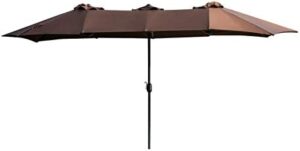 Here is the meta description:

"Add shade and style to your outdoor space with LOKATSE HOME's 15 Ft umbrella featuring a crank mechanism for easy opening. Perfect for patio, deck or pool areas."