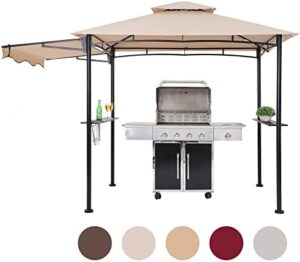 Here is the generated meta description:

"Transform your outdoor gatherings with this FAB BASED 5x8 Grill Gazebo, featuring extra shadow & LED lights. Perfect for patio BBQs and parties. Enjoy shade and ambiance with its spacious canopy"