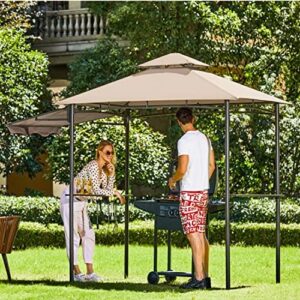 Here is the generated meta description:

"Transform your outdoor gatherings with this FAB BASED 5x8 Grill Gazebo, featuring extra shadow & LED lights. Perfect for patio BBQs and parties. Enjoy shade and ambiance with its spacious canopy"