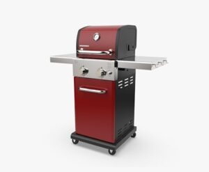 Discover the Permasteel 2-Burner Propane Gas Grill, perfect for outdoor cooking. Features foldable side tables and tool hooks for ultimate convenience.