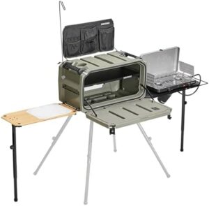 Here is the generated SEO meta description:

"Upgrade your outdoor cooking experience with Yakima's EXO OpenRange Deluxe. Store, cook, and prep in one convenient system for EXO SwingBase and TopShelf Systems, featuring gray design."