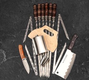 Here is the generated SEO meta description:

"Unleash backyard masterpieces with this premium grill set and case, featuring a comprehensive toolset for BBQ enthusiasts. Perfect for grilling pros and beginners alike."