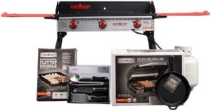 Here is the optimized SEO meta description:

"Cook up a storm with Camp Chef's Guy Fieri's Pro 16 Bundle, featuring triple burner stove, cast iron skillet, BBQ box, and more. Perfect for outdoor cooking enthusiasts!"