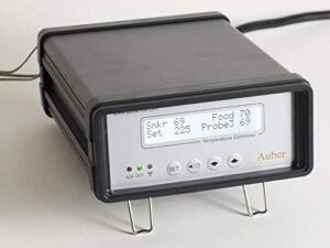 Control temperature with precision using the WiFi Electric Smoker Temperature Controller, featuring 3 probes and 1800 Watts. Perfect for indoor or outdoor use, accurately maintain desired temperatures up to 300°F (151°C).