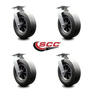 Here is the generated SEO meta description:

"Upgrade your grill game with this industrial-grade BBQ Smoker Grill Flat Free All Terrain Caster Wheel Set, featuring 10-inch maintenance-free solid rubber wheels and 4 swivel casters for easy movement."