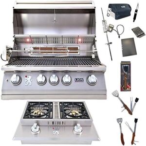 Elevate your backyard gatherings with the Lion Premium Grills L75000 and Double Side Burner, featuring a 32-inch natural gas grill and 5-in-1 BBQ tool set. Perfect for gourmets and outdoor enthusiasts.