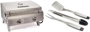 Discover the perfect blend of portability and performance with the Cuisinart Chef's Style Propane Gas Grill. Includes a 20,000 BTU burner and professional-grade grill tools for effortless cooking. Perfect for camping or backyard gatherings!