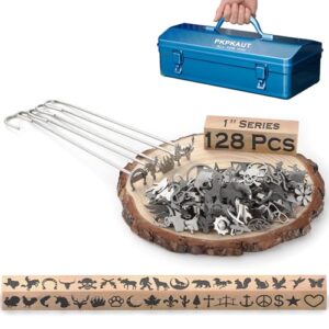 Get creative with personalized branding iron sets! Assorted characters for wood working, leather hats, felt, and more. Perfect for customizing BBQ brands, bread logos, and steak branding iron.