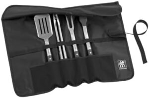 Here is the generated SEO meta description:

"Elevate your grilling experience with this 5-piece grill tool set, featuring durable utensils and a carrying case for effortless transport. Perfect for backyard cooks and BBQ enthusiasts."