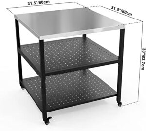 Upgrade your outdoor cooking experience with the Onlyfire Grill Cart 3-Shelf, featuring a large pizza oven stand and modular worktable for kitchen or patio use. Perfect for food prep and serving.