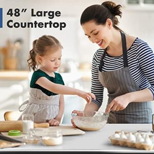 Boost your prep and workstation efficiency with Waterjoy's heavy-duty stainless steel table, featuring an adjustable shelf for customized storage. Perfect for commercial kitchens!