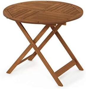 Elevate your outdoor gatherings with the Furinno FG19061F Tioman Outdoor Hardwood Sunlight Folding Table, featuring a natural finish and compact design. Perfect for small spaces and easy setup.