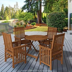 Elevate your outdoor gatherings with the Furinno FG19061F Tioman Outdoor Hardwood Sunlight Folding Table, featuring a natural finish and compact design. Perfect for small spaces and easy setup.