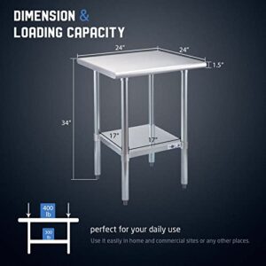 Here is the optimized SEO meta description:

"Upgrade your commercial kitchen or home cooking space with Profeeshaw's stainless steel prep table, featuring a durable undershelf for extra storage. Perfect for restaurants, hotels, and homes."