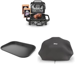 Here is the generated meta description:

"Master your outdoor grilling with the Ninja OG751BRN 7-in-1 grill and smoker, featuring a built-in thermometer and premium cover. Perfect for camping trips or backyard gatherings."