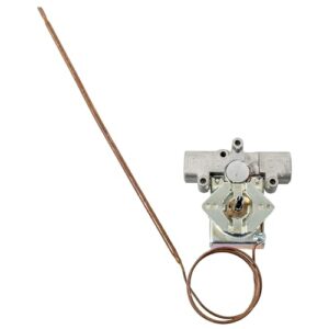 Optimize your kitchen temperature control with Robertshaw's GST40240000 gas oven thermostat, featuring a 3/8” FPT thread and temperature range of 220-550°F, ideal for precise heat management.