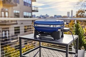 Master the art of outdoor cooking with the Lumin Compact Outdoor Electric Barbecue Grill, Blue, perfect for small spaces like patios, balconies, and decks. Enjoy convenient portability and flavorful meals!
