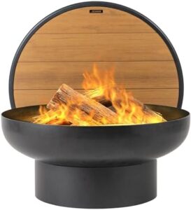 Enchant your outdoor gatherings with this heavy-duty fire pit table featuring an extra thick cast iron bowl and modern design. Perfect for patio use.