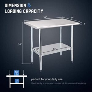 Here is the generated SEO meta description:

"Upgrade your commercial kitchen or home workspace with Profeeshaw's stainless steel prep table, featuring a heavy-duty undershelf and NSF certification for durability and ease of cleaning. Perfect for restaurant, hotel, or home use."