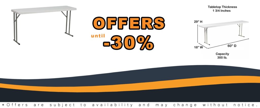 Heavy Duty Folding Table for Indoor Outdoor Use