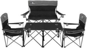 Discover the ultimate outdoor seating solution - a set of 3 heavy-duty camping chairs with cup holder & carry bag. Support up to 500lbs, perfect for big gatherings!