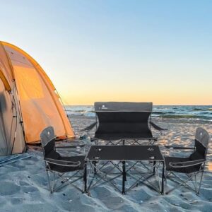 Discover the ultimate outdoor seating solution - a set of 3 heavy-duty camping chairs with cup holder & carry bag. Support up to 500lbs, perfect for big gatherings!