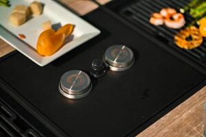 Discover the ultimate outdoor cooking experience with our Korean BBQ Table Grill, featuring infrared propane grill and fire pit design. Perfect for raclette nights or casual gatherings, no tile included.