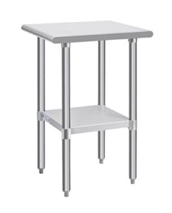 Elevate your kitchen or restaurant prep with the Hally Stainless Steel Table, featuring a heavy-duty construction, undershelf storage, and galvanized legs for durability. Perfect for NSF commercial use.