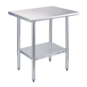 Here is the generated SEO meta description:

"Boost kitchen efficiency with Profeeshaw's NSF-certified stainless steel prep table, featuring a 30x24 inch surface and undershelf storage. Perfect for commercial or home use."