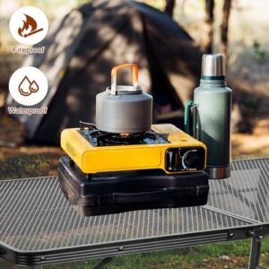 "Upgrade your outdoor gatherings with this 4x2 Ft portable grill table. Lightweight, height-adjustable, and featuring a mesh desktop & carrying handle for effortless transport."