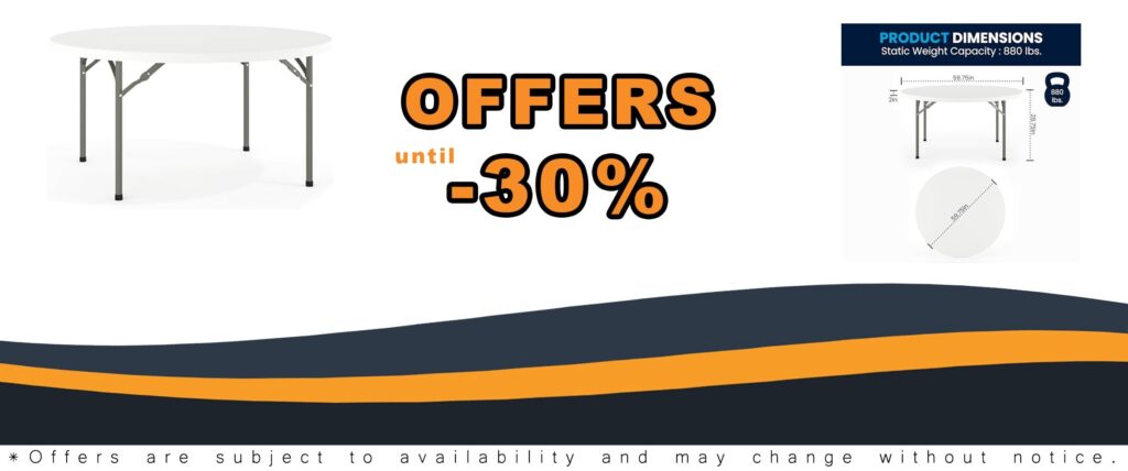 Flash Furniture 5 Round All Occasion Plastic Folding Event Table