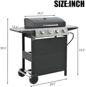 Discover the ultimate outdoor cooking experience with our 4 Burner BBQ Propane Gas Grill featuring a stainless steel cabinet and wheels, perfect for backyard barbecues.