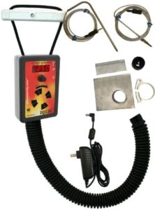 Mastering the grill game with IQ120's BBQ Temperature Regulator Kit, featuring a large adjustable kamado pit adapter for precise temperature control. Enjoy perfectly cooked meals with ease! (146)