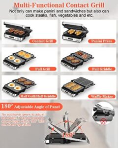 Here is the output:

"Perfect your sandwich game with this Cattleman Cuisine Panini Press Grill Sandwich Maker featuring removable plates and a meat thermometer, ideal for indoor grilling and perfecting your culinary skills. Enjoy 6-in-1 versatility!"