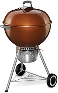 Upgrade your outdoor cooking with the Original Kettle Premium Charcoal Grill, featuring a copper finish and 22-inch diameter. Perfect for camping trips or backyard barbecues, this grill delivers rich, smoky flavors without breaking the bank (or using coupons!).