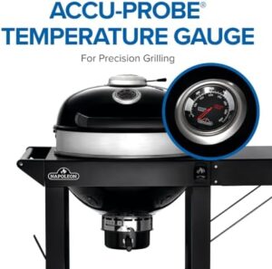 Here is the optimized meta description:

"Get a sizzling grilling experience with the PRO22 Charcoal Kettle Grill, featuring porcelain enameled lid and bowl, chrome plated cooking grid, and sturdy cart for easy portability. Perfect for outdoor BBQs!"