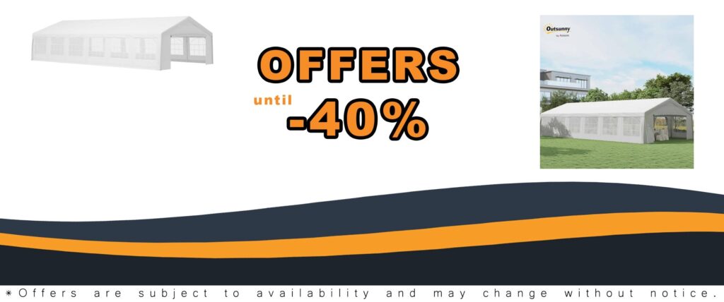 20 x 40 Heavy Duty Party Tent with Removable Sidewalls and Double Doors Large Canopy Shelter