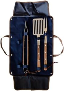 Enhance your backyard gatherings with this Premier 20" Walnut 3-Piece BBQ Set, featuring a grill, serving utensils, and tongs. Perfect for outdoor cooking, great value at an affordable price with discounts available.