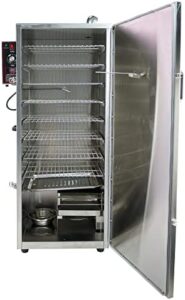 Here is the optimized meta description:

"Perfect for outdoor BBQ enthusiasts, HAKKA's vertical electric smoke oven smokes pastrami, sausage, bacon and more with ease. Compact design for home or commercial use."