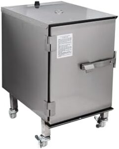 "Upgrade your outdoor cooking game with the SmokinTex Pro 1100 Electric Smoker, featuring temperature control, wood chip tray, and meat probe for perfect BBQ, jerky, and veggies. Indoor/outdoor use, stainless steel construction."
