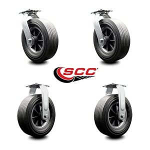 Roll smoothly with the BBQ Smoker Grill Flat Free All Terrain Caster Wheel Set, featuring 10-inch solid rubber wheels and industrial-grade casters. Perfect for heavy-duty use, no flat tires guaranteed!