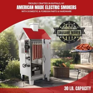 Make delicious sausages at home with The Sausage Maker 30 lb. Digital Smoker, perfect for ham, fish, brisket and more - great deals available on Amazon!