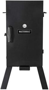 Unlock flavor perfection with Masterbuilt's 30" analog electric smoker. Boasts 3 smoking racks and a compact design. Perfect for beginners and pros alike, get ready to savor your creations!