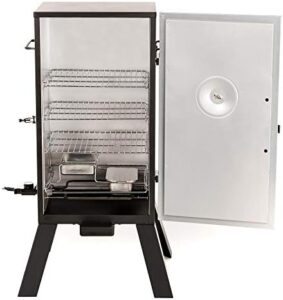 Unlock flavor perfection with Masterbuilt's 30" analog electric smoker. Boasts 3 smoking racks and a compact design. Perfect for beginners and pros alike, get ready to savor your creations!