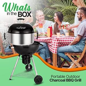 Here is the optimized SEO meta description:

"Perfect outdoor cooking companion: portable charcoal BBQ grill ideal for picnics, backyard gatherings or camping trips. Includes cover and offset smoker design."