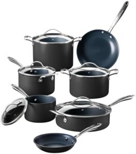 Here is the optimized meta description:

"Elevate your cooking with Guy Fieri's Flavortown Laser Titanium 12 Piece Set - non-stick cookware without PFAS, PTFE, or PFOA. Durable, dishwasher and oven safe for effortless meals."