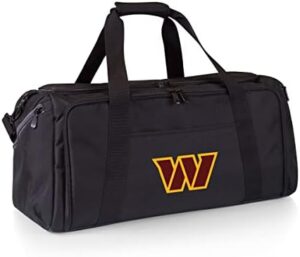 "Upgrade your outdoor gatherings with the NFL BBQ Kit/Cooler Tote, featuring barbecue and picnic accessories for a fun-filled experience. Includes cooler tote, cutting board, utensils, and more!"