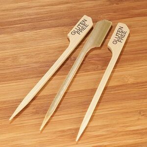 Mark your food and drinks with ease using the BambooMN gluten-free marking paddle skewers. Perfect for appetizers, parties, and everyday use - 10,000 pieces included!